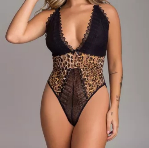 Sexy Black & Leopard Teddy - Picture 7 of 7